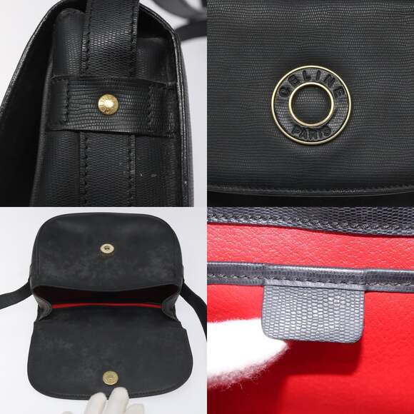 CELINE Shoulder Bag Leather Black - Picture 11 of 13